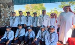 زيارة الفرقة الكشفية في ابتدائية أسفل شواص لمزرعة الشاهي الازرق