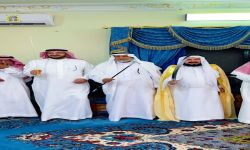 وفد من بني رافع - بني عمرو في ضيافة  الشيخ صالح بن سحمان العلياني